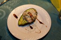 Avocado stuffed with crabmeat