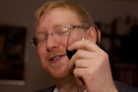 Robin also likes a good glass of wine.