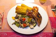 BBQ with veggies