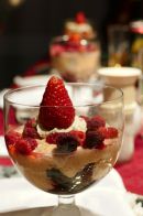 Rice pudding with berries