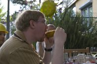 One way to eat corn cob.