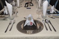 A strict seating plan with a family tree for each one to make sure everybody knows his or her place.