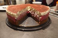 creamy pink apple cake